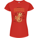 Bearded Dragon Anatomy Lizards, Reptiles, Womens Petite Cut T-Shirt Red
