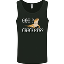 Bearded Dragon Got Crickets Lizard Reptile Mens Vest Tank Top Black