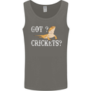 Bearded Dragon Got Crickets Lizard Reptile Mens Vest Tank Top Charcoal