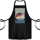Bearded Dragon Lover USA America Cotton Apron 100% Organic Black