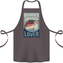 Bearded Dragon Lover USA America Cotton Apron 100% Organic Dark Grey