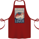 Bearded Dragon Lover USA America Cotton Apron 100% Organic Maroon