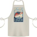 Bearded Dragon Lover USA America Cotton Apron 100% Organic Natural
