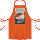Bearded Dragon Lover USA America Cotton Apron 100% Organic Orange