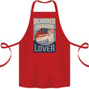 Bearded Dragon Lover USA America Cotton Apron 100% Organic Red