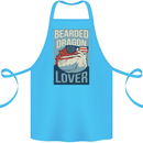 Bearded Dragon Lover USA America Cotton Apron 100% Organic Turquoise