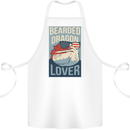 Bearded Dragon Lover USA America Cotton Apron 100% Organic White