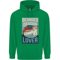 Bearded Dragon Lover USA America Mens 80% Cotton Hoodie Irish Green