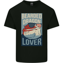 Bearded Dragon Lover USA America Mens Cotton T-Shirt Tee Top Black