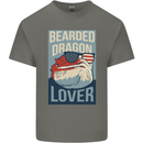 Bearded Dragon Lover USA America Mens Cotton T-Shirt Tee Top Charcoal