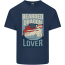 Bearded Dragon Lover USA America Mens Cotton T-Shirt Tee Top Navy Blue
