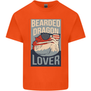 Bearded Dragon Lover USA America Mens Cotton T-Shirt Tee Top Orange