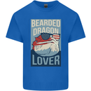 Bearded Dragon Lover USA America Mens Cotton T-Shirt Tee Top Royal Blue