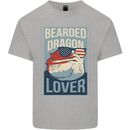 Bearded Dragon Lover USA America Mens Cotton T-Shirt Tee Top Sports Grey