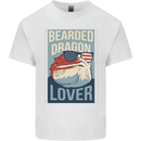 Bearded Dragon Lover USA America Mens Cotton T-Shirt Tee Top White