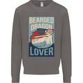 Bearded Dragon Lover USA America Mens Sweatshirt Jumper Charcoal