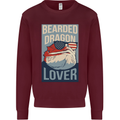 Bearded Dragon Lover USA America Mens Sweatshirt Jumper Maroon