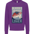 Bearded Dragon Lover USA America Mens Sweatshirt Jumper Purple