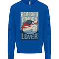 Bearded Dragon Lover USA America Mens Sweatshirt Jumper Royal Blue