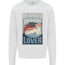 Bearded Dragon Lover USA America Mens Sweatshirt Jumper White