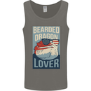 Bearded Dragon Lover USA America Mens Vest Tank Top Charcoal