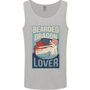 Bearded Dragon Lover USA America Mens Vest Tank Top Sports Grey