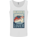 Bearded Dragon Lover USA America Mens Vest Tank Top White