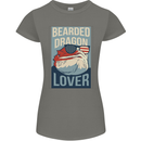 Bearded Dragon Lover USA America Womens Petite Cut T-Shirt Charcoal