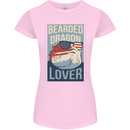 Bearded Dragon Lover USA America Womens Petite Cut T-Shirt Light Pink