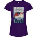 Bearded Dragon Lover USA America Womens Petite Cut T-Shirt Purple