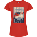 Bearded Dragon Lover USA America Womens Petite Cut T-Shirt Red