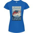 Bearded Dragon Lover USA America Womens Petite Cut T-Shirt Royal Blue