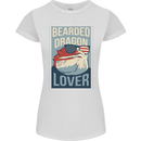 Bearded Dragon Lover USA America Womens Petite Cut T-Shirt White
