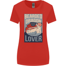 Bearded Dragon Lover USA America Womens Wider Cut T-Shirt Red