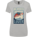 Bearded Dragon Lover USA America Womens Wider Cut T-Shirt Sports Grey