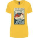Bearded Dragon Lover USA America Womens Wider Cut T-Shirt Yellow