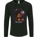 Beautiful African Black Woman Mens Long Sleeve T-Shirt Black