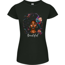 Beautiful African Black Woman Womens Petite Cut T-Shirt Black