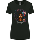 Beautiful African Black Woman Womens Wider Cut T-Shirt Black