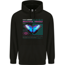 Beautiful & Fragile Butterfly Graphic Childrens Kids Hoodie Black