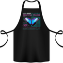 Beautiful & Fragile Butterfly Graphic Cotton Apron 100% Organic Black