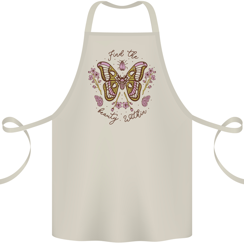 Beauty Within Butterfly Butterflies Cotton Apron 100% Organic Natural
