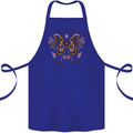 Beauty Within Butterfly Butterflies Cotton Apron 100% Organic Royal Blue
