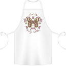 Beauty Within Butterfly Butterflies Cotton Apron 100% Organic White