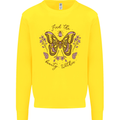 Beauty Within Butterfly Butterflies Kids Sweatshirt Jumper Yellow