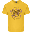 Beauty Within Butterfly Butterflies Kids T-Shirt Childrens Yellow