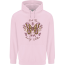 Beauty Within Butterfly Butterflies Mens 80% Cotton Hoodie Light Pink