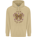 Beauty Within Butterfly Butterflies Mens 80% Cotton Hoodie Sand
