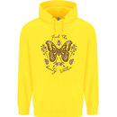 Beauty Within Butterfly Butterflies Mens 80% Cotton Hoodie Yellow