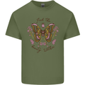 Beauty Within Butterfly Butterflies Mens Cotton T-Shirt Tee Top Military Green